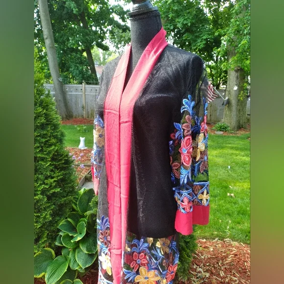 So Sheer Red Open Front Leisure Robe STUNNING π - Picture 2 of 10